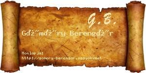 Gömöry Berengár névjegykártya